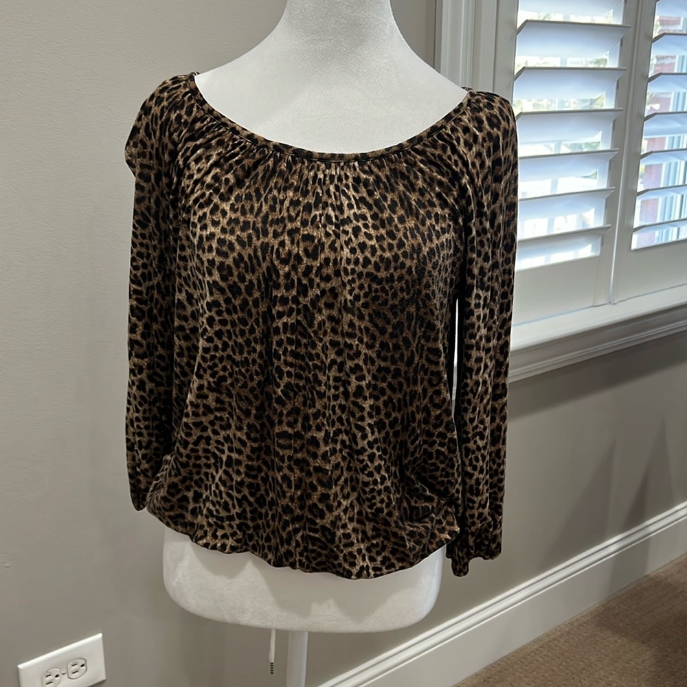 Michael kors animal print viscose top